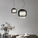 Ljojo Minimalist Glass Pendant Lamp Retro LED Hanging Light Fixture for Restaurant and Living Room