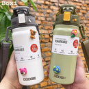 Ljojo 21oz Stainless Steel Water Bottle with Straw and Strap