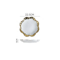 Ljojo Light Luxury Ceramic Dinner Plate for Steaks, Noodles, Fruits, and Dim Sum