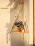 Ljojo™ Triangle Wooden Wall Shelves 1/2/3-Tier Boho Rustic Home Decor
