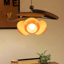 Japanese Retro Leaves Fabric Pendant Lamp for Home Decor by Ljojo