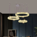 Crystal LED Chandelier with Remote Control for Villa Staircase | Ljojo Luxurious Hollow Design