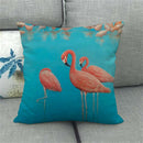Flamingo Striped Animal Pillow Case for Living Room Sofa by Ljojo