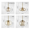 Ljojo Loft Glass Pendant Light for Kitchen Restaurant - Modern Nordic Industrial Decor