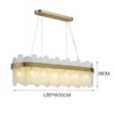 Ljojo LED Chandeliers: Modern Gold Metal Adjustable Grey Glass Nordic Loft Lamp