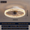 Crystal Led Ceiling Fan Modern Low Noise Remote Control Light Fixture for Home Decoration by Ljojo