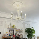 French Retro Crystal Chandelier Wall Lamp Princess Room Candle Hanging Lamp Ljojo