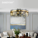 Nordic Living Room Crystal Pendant Lights Smoke Grey Modern Minimalist Glass Decor Dining Bedrooms by Ljojo
