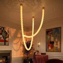 Elegant Glass Gold Pendant Light by Ljojo for Living Room Staircase Foyer