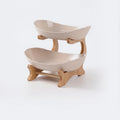 Ljojo 2/3 Layer Wooden Dinnerware Set - Partitioned Fruit Bowl, Candy Trays, Salad Bowl