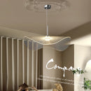 Nordic Restaurant Chandelier Lotus Leaf Straw Hat Lamp for Bedroom by Ljojo