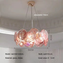 Ljojo Luxury Colorful Glass LED Pendant Lights French Modern Living Room Hanging Lamp