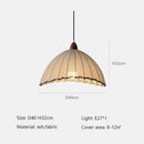 Wabi-Sabi Style Retro Pendant Lights Linen Fabric Chandeliers by Ljojo