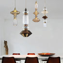 Amber Glass Chandelier Adjustable Elegant Lighting for Living Room by Ljojo