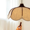 Chinese Style Wood E27 Led Fabric Pendant Lights Dining Room Chandelier Ljojo