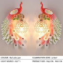 Golden Peacock Wall Lamp for Living Room by Ljojo - Retro Headboard Restaurant Bar Decor