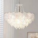 French Pink Glass Pendant Light Romantic Bedroom Decor by Ljojo: LED Indoor Lighting Gradient E14 Suspend Lamp
