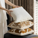 Ljojo Light Luxury Brown Chenille Sofa Pillowcase - Home Decor Piece