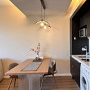 Walnut LED Pendant Lamp Modern Minimalist Dining Room Chandelier by Ljojo