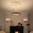 Gypsum Plaster Chandelier LED White Resin French Court Hanging Lamp by Ljojo