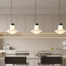 Italian Modern Minimalist Gyro Shaped Desk Lamp Glass Pendant Light for Living Room Bedroom Island
