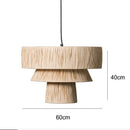 Large Japanese Woven Rattan Pendant Light for Wabi Sabi Restaurant Ljojo