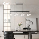 Ljojo Japanese Style Glass Ball Chandelier for Study Room and Restaurant Decor
