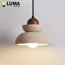 Ljojo Japanese Wabi-Sabi Travertine Pendant Light for Kitchen Island - LED E27 Hanging Lighting