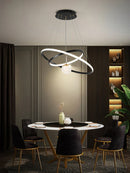 Ljojo LED Chandeliers: Modern, Round, Ceiling Hanging Lamp for Home Lighting
