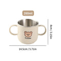 Ljojo Kids Double Layer Stainless Steel Water Cup with Handle