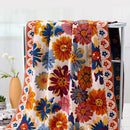 Boho Floral Cotton Bedspread Blanket by Ljojo: Soft Aesthetic Bed Throw Cover for Home