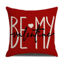 Ljojo Linen Cushion Cover 45x45 for Modern Living Room Decor & Sofa - Valentine's Day Theme