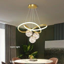 Ljojo Modern Glass Ball Chandelier for Dining Living Room Pendant Lamp Fixtures