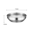 Ljojo 304 Stainless Steel Seasoning Dish Set - Round Golden Barbecue Saucer Plates