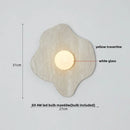 Ljojo Luxury Marble LED Wall Sconce White Glass Modern Wall Light