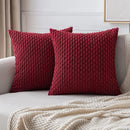 Boho Striped Corduroy Farmhouse Pillow Covers, Soft & Fluffy - Ljojo Brand
