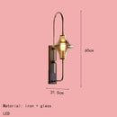 Ljojo LED Wall Light 3000K Glass Metal Sconce for Hotel Bedroom Parlor Aisle