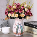 Ljojo™ Ceramic Vase & Flower Arrangement Set - Home Decor Crafts
