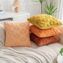 Embroidered Wool Maple Leaf Pillowcase by Ljojo - Halloween & Thanksgiving Orange Cushion Cover