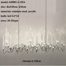 Ljojo Luxe Crystal Chandelier: Elegant Nordic Office & Living Room Pendant Lamp