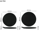 Ljojo Matte Stone Ceramic Plate Set for Molecular Cuisine and Desserts