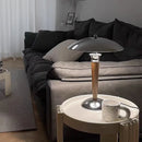Ljojo Retro Wood Flying Saucer Bedside Lamp LED Decorative Lighting American Style