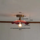 Ljojo Modern Amber Glass LED Ceiling Lights with Copper Socket for Home Decoration