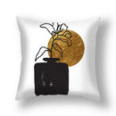 Black Gold Sun Cushion Cover Vase - Ljojo Home Pillowcase Square Cushions