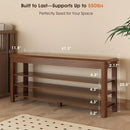 Ljojo™ Wooden Shoe Rack Bench: 3-Tier, Mid-Century Modern Design, 550lbs Capacity