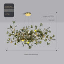 Ljojo Luxury Glass Gingko Leaf Chandelier for Home Decor