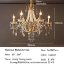 French Luxury Candle K9 Crystal Chandeliers Lights for Living Room by Ljojo