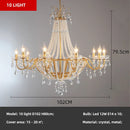 French Candle E14 Led Chandelier Pearl Crystal Pendant Light by Ljojo