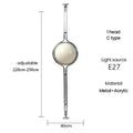 LED Floor Lamp Chrome Metal White Acrylic Ball Standing Light Living Room Home Decoration by Ljojo