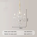 American Retro E14 Led Chandelier: French Style White Metal Candle Pendant Light by Ljojo